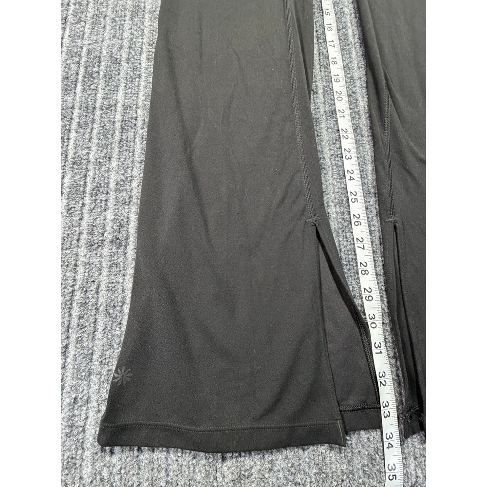 Athleta Elation Flare Pants Womens MT Ribbed Waist Slit Hem Minimalist Sporty - Picture 6 of 6
